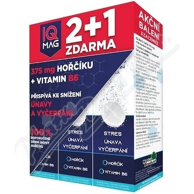 IQ Mag 375mg hořčíku+vit.B6+kyselina listová 60 kapsúl