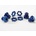 Traxxas Wheel hubs, splined, 17mm (blue-anodized) (4)/ wheel nuts, s, TRX5353X (TRX5353X)
