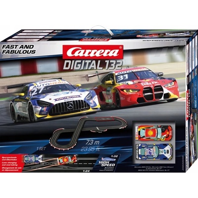Carrera DIGITAL 132 Autodráha FAST AND FABULOUS 7,3M 2 AUTÁ