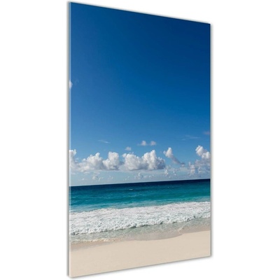 Vertikálny foto obraz sklo tvrdené Tropická pláž 50x100 cm