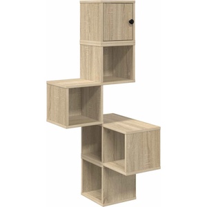 vidaXL Стенен ъглов рафт Дъб сонома 48 x 48 x 120 см (8012230)