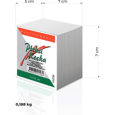 Optimum Кубче бяло 7х7 см лепено, 500л