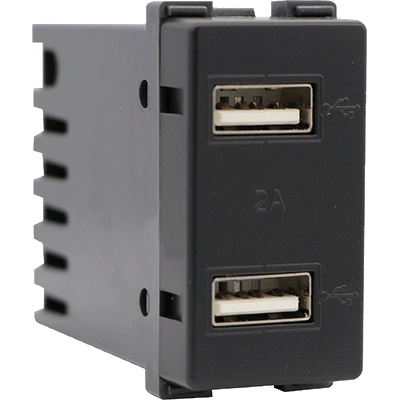 ELMARK Lecce КОНТАКТ ДВОЕН usb АНТРАЦИТ (27014)