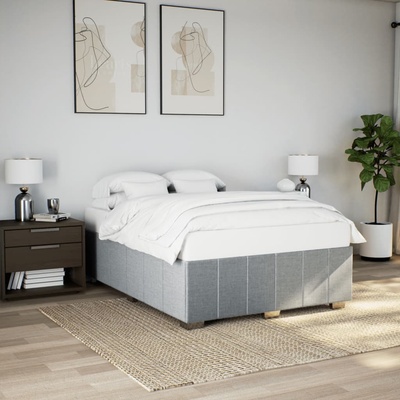 vidaXL 11461.3284846 Rám postele bez matrace světle šedý textil