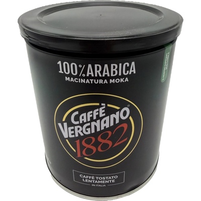 Vergnano 100% Arabica mletá káva v dóze 250 g