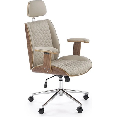 Halmar Работен офис стол timber орех / бежов