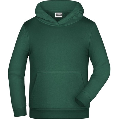 James Nicholson Dětská mikina s kapuci Basic Hoody Children Zelená tmavá