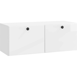 vidaXL Стенно монтиран ТВ шкаф 78, 5 x 31 x 30 см Бял гланц (899229)