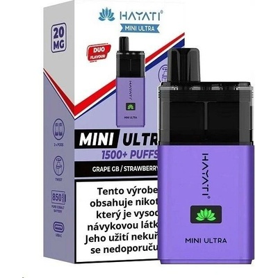 Hayati Mini Ultra Grape Gb Strawberry Gb 20 mg 1500 potáhnutí – Hledejceny.cz