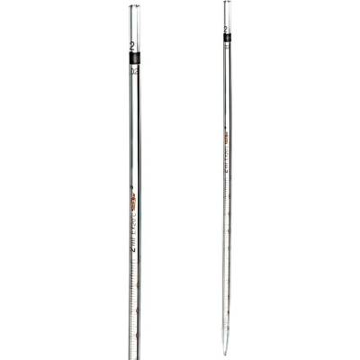 Vícedimenzionální pipeta, 2 ml, třída B, hnědá stupnice, "0" nahoře