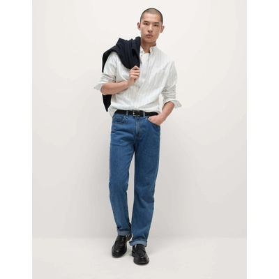 Marks & Spencer Гладки дънки със стандартен силует от чист памук Marks & Spencer синьо Marks & Spencer | Sin | МЪЖЕ | 32 31