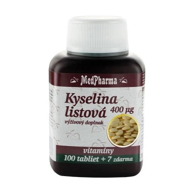 MedPharma Kyselina listová 400 mcg 107 tablet