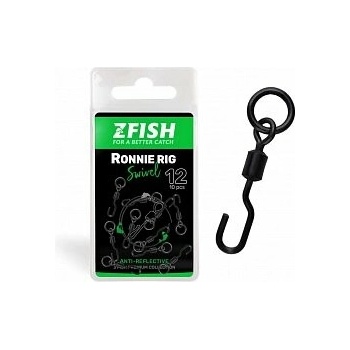 Zfish Obratlík Ronnie Rig Swivel Matt 10 ks Veľkosť 12