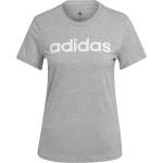 adidas Дамска тениска Adidas Essentials Slim Logo Womens T Shirt - GreyHeather/Wht