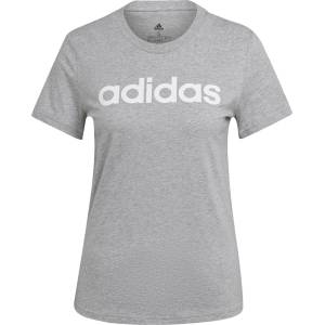 adidas Дамска тениска Adidas Essentials Slim Logo Womens T Shirt - GreyHeather/Wht