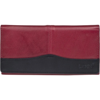 Lagen Dámská kožená peněženka Red black PWL 367