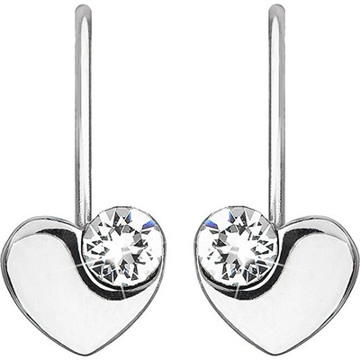Pavona stříbrné srdíčkové s krystaly Swarovski 31299.1 bílé