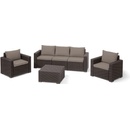 Záhradné zostavy Allibert CALIFORNIA 3 SEATERS hnedá