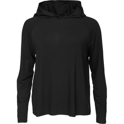 Dámske tričko BOODY LONG SLEEVE HOODED T-SHIRT čierna