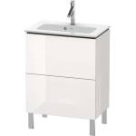 Duravit L-Cube - Шкафче за умивалник „Compact, 86x62x39 см, 2 чекмеджета, лъскаво бяло LC667302222 (LC667302222)