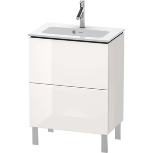 Duravit L-Cube - Шкафче за умивалник „Compact, 86x62x39 см, 2 чекмеджета, лъскаво бяло LC667302222 (LC667302222)