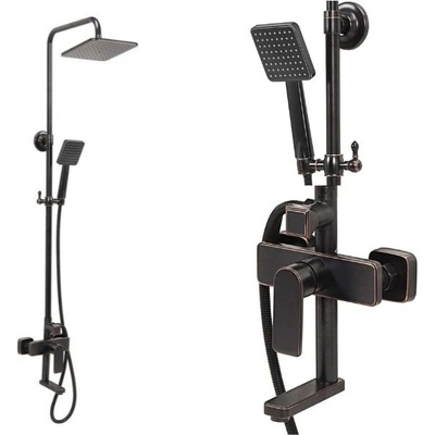 TOYA Душ комплект, смесител за баня Stylo черен