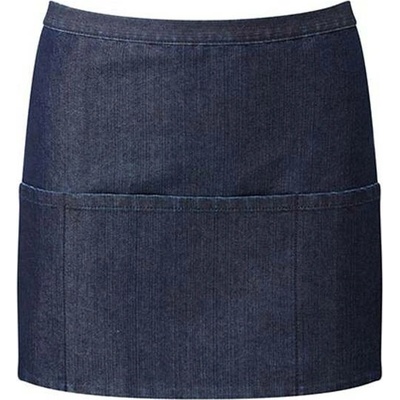 Premier Workwear Pracovní zástěra krátká s kapsami PR155 Indigo Denim Pantone Black 6 60 x 33 cm