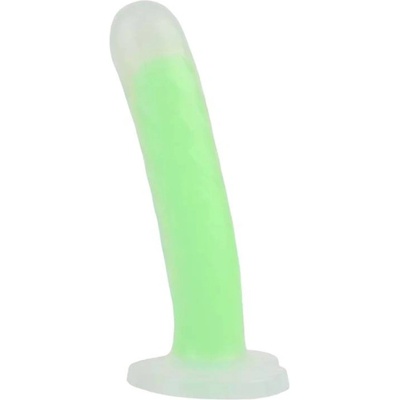 Sexy Elephant Светещ вибратор с вендуза Green Radiation (17 см)