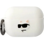 Karl Lagerfeld AirPods Pro 2 бял силиконов калъф Choupette Head 3D (KLAP2RUNCHH)