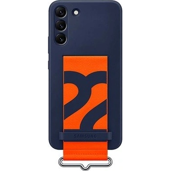Samsung Silicone Cover with strap Galaxy S22+ modré EF-GS906TNEGWW