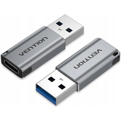 Vention USB 3.0 (M) to USB-C (F) OTG Adapter Gray Aluminum Alloy Type CDPH0
