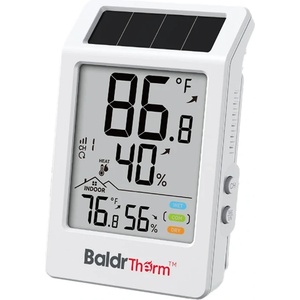 RainPoint Слънчев термохигрометър baldrtherm b0707 с вътрешен и външни сензори (b0707)