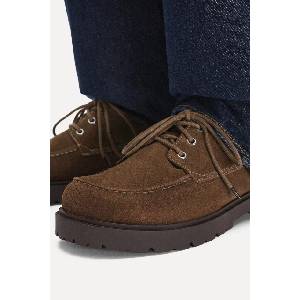 Birkenstock половинки обувки мъжки от велур Highwood Moc Lace Low (1031885)