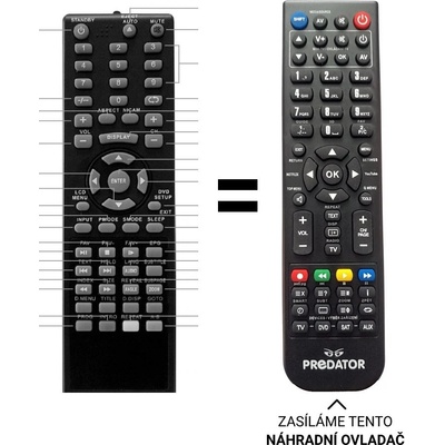 Dálkový ovladač Predátor Grundig RC-GU22DVD-CI – Hledejceny.cz
