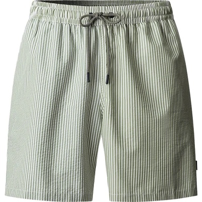 Hackett Бански гащета Hackett Seersucker Elasticated swimming shorts - Green (Moss Green)