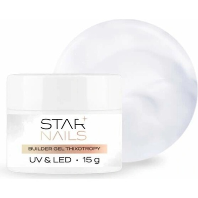 Starnails Uv Led Builder gel Thixotropy stavební tixo gel s tekutou pamětí milky 002 15ml