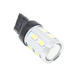 CarMart Диодна крушка тип t20 canbus с 16 smd диода и лупа 5630 единична светлина оранжева