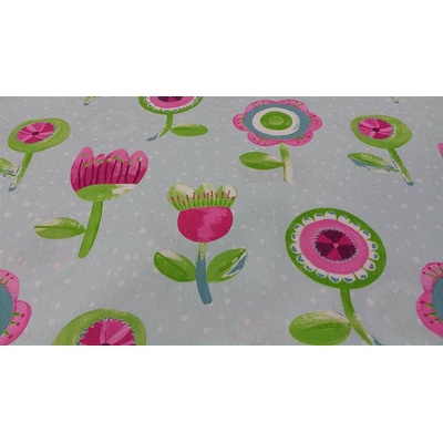 BYTEMA dětská bavlněná látka Tulipány šíře 160 cm