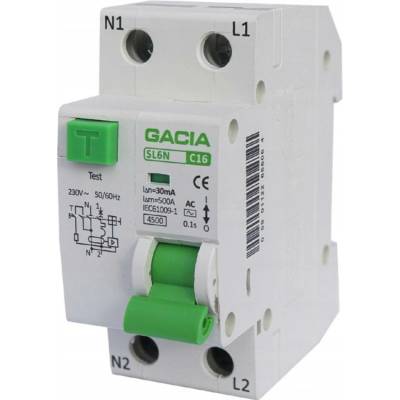 Proudový chránič Gacia 10 A 230 V 1P+N IP20