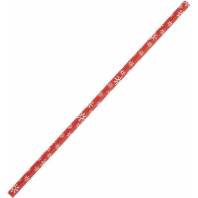 Gastrofans Fiesta kompostovatelná papírová brčka se sněhovými vločkami 210 mm