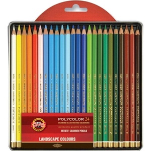 KOH-I-NOOR Polycolor Artist's Coloured Pencils Комплект цветни моливи Пейзаж 24 бр (3824024015PL)