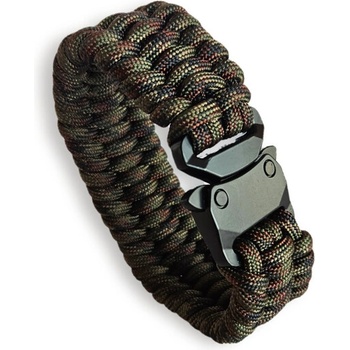 Image 1 of WARAGOD Паракорд гривна с метален клипс Avär, камуфлажно зелено (WAR0073005)