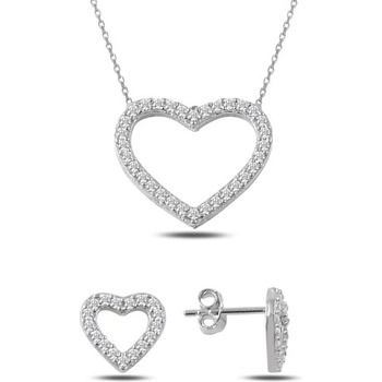 Olivie Russo sada strieborných šperkov srdce 2350
