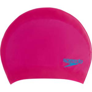 Speedo Шапка за плуване Speedo Long Hair Cap Junior Swim cap - Begonia Pink / Lapis Blue - размер One Size (581-0063-0111)