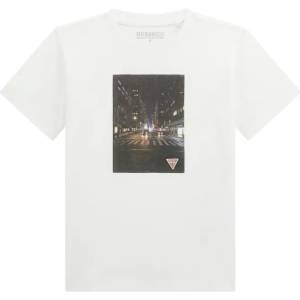 GUESS Тениска с къс ръкав в бяло за момче със снимка и лого Guess