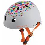 Polisport КАСКА junior urban radical triangles (53/55) white matte/orange (am5808)