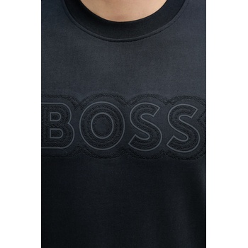 HUGO BOSS Памучен суичър boss мъжки в тъмносиньо с апликация 50543914 (50543914)