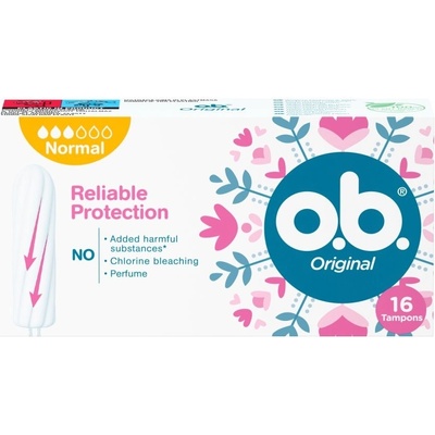 O.B Original Normal Reliable Protection hygienické tampóny 16 ks