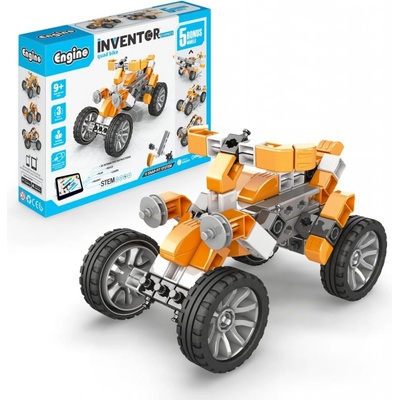 Engino INVENTOR MECHANICS štvorkolka s 5 bonus modelmi IN20