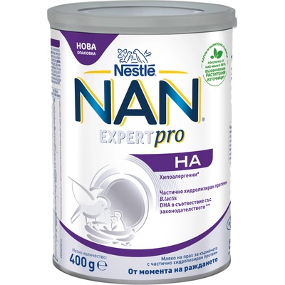 Nestle Мляко за кърмачета на прах Nestle Nan - ExpertPro H. A. , с хидролизиран протеин, опаковка 400g (12580663)